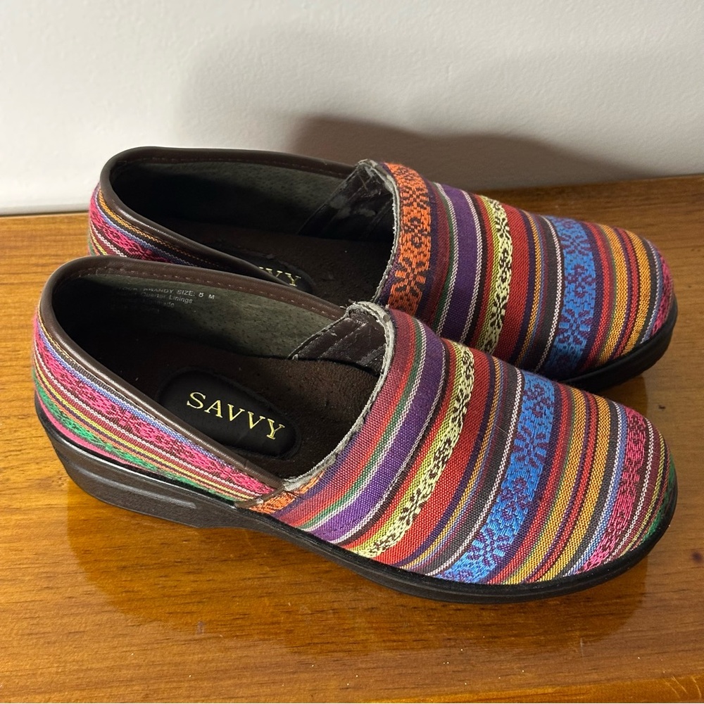 SAVVY SLIP RESISTANT SCRUB CLOGS SHOES NURSE TECH MEDICAL 8 worn on the inside ￼